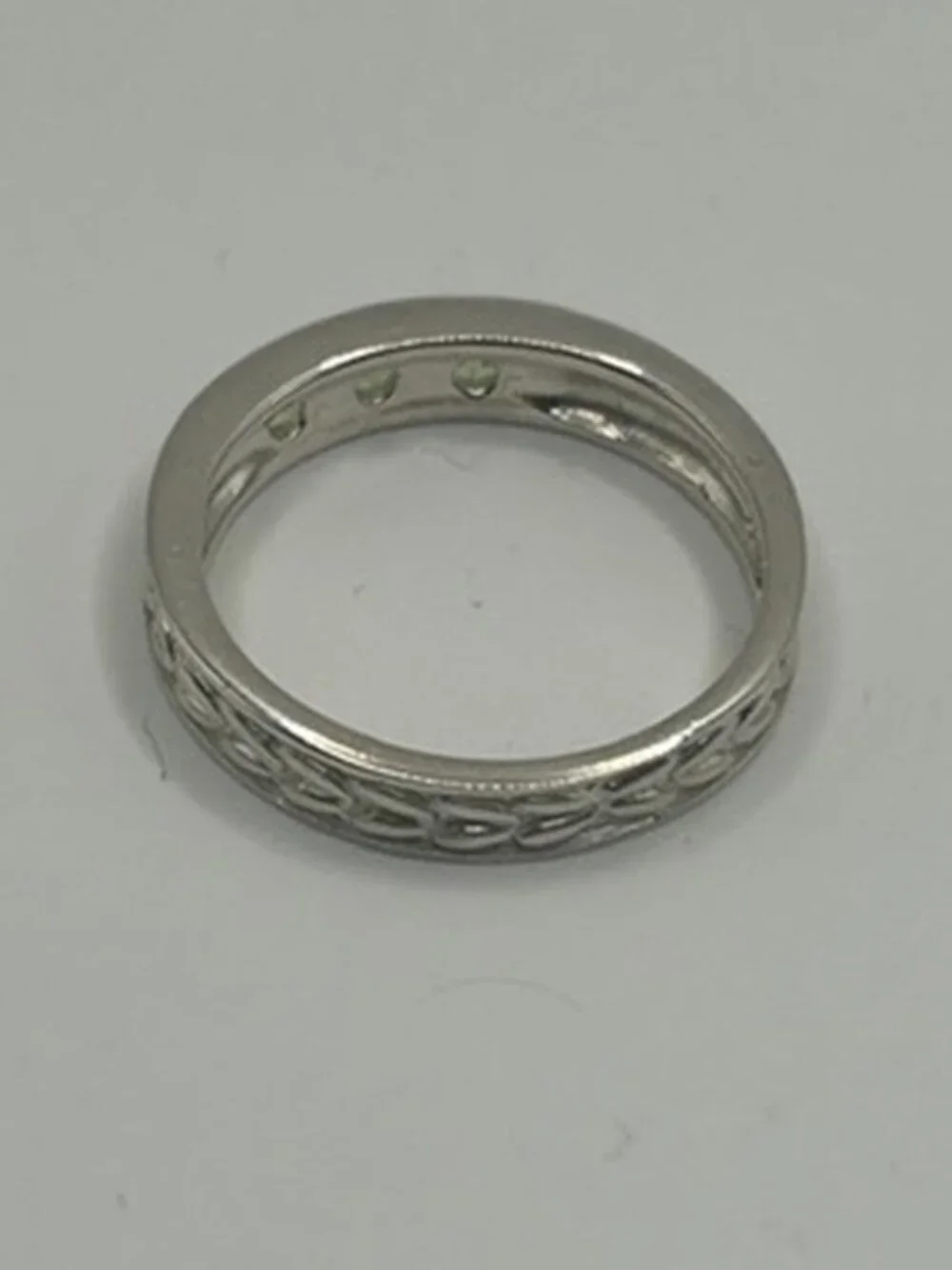 Vintage 925 Sterling Silver Engraved Band Ring Womens Braided Detail Stamped